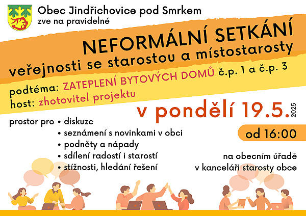 Neformální setkání veřejnosti se starostou a místostarosty